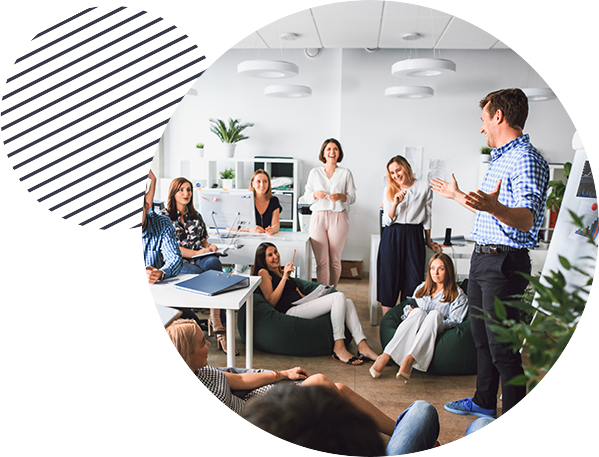 Professional real estate team collaborating